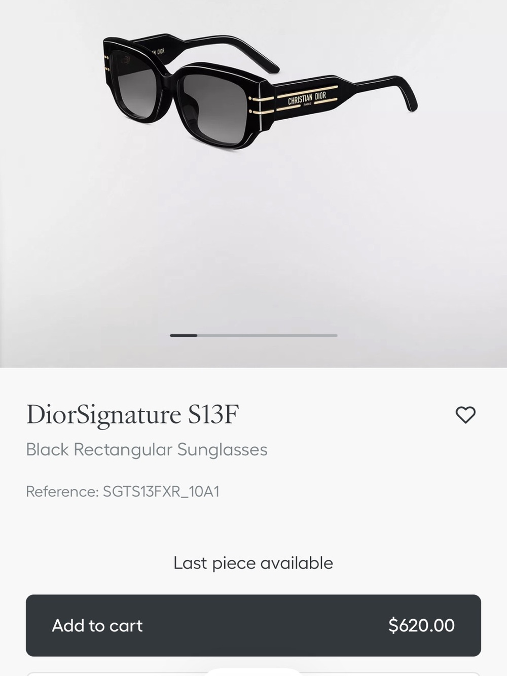 Christian Dior DiorSignature S13F Black Sunglasses With Case
